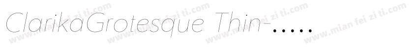 ClarikaGrotesque Thin字体转换